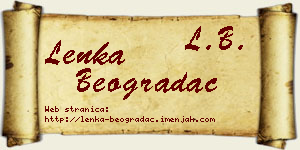 Lenka Beogradac vizit kartica